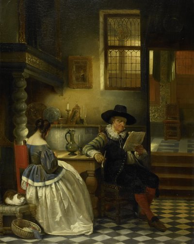 Innenraum aus dem siebzehnten Jahrhundert von Hendrik or Henri Leys