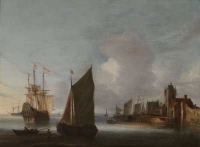 Schiffe bei Zierikzee mit dem Zuidhavenpoort von Hendrik van Anthonissen