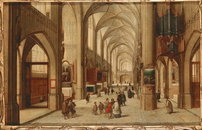 Innenraum einer gotischen Kirche von Hendrik van Steenwyck