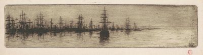 Hohe Schiffe im Hafen von Henri-Charles Guérard