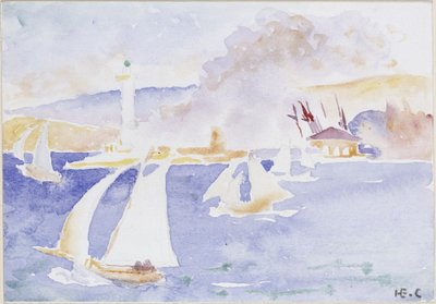 Meeresküste mit Leuchtturm und Haus von Henri-Edmond Cross