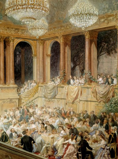 Empfang in den Tuilerien durch Napoleon III. von Henri Baron