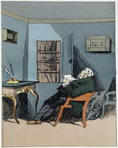 Büroleiter - in „Administrative Sitten“ von Henri Monnier von Henri Bonaventure Monnier