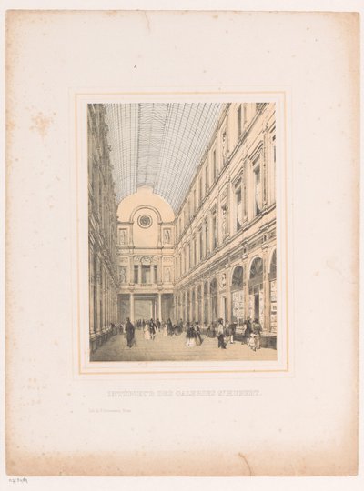 Innenansicht der königlichen St.-Hubertus-Galerien in Brüssel von Henri Borremans (attributed to)