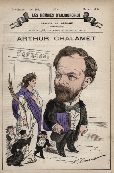 Karikatur von Jean Marie Arthur Chalamet (1822-1895) französischer republikanischer Politiker - aus 