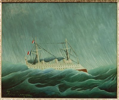 Das Schiff im Sturm von Henri Emilien Rousseau