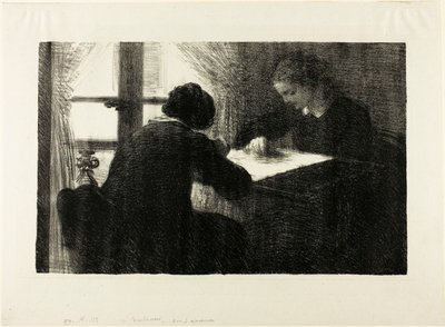 Die Stickerinnen, zweite Platte von Henri Fantin-Latour