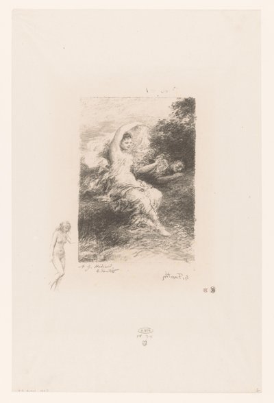 Lydé wacht bei ihrem schlafenden Geliebten von Ignace Henri Jean Fantin Latour