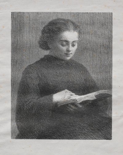 Lesen: Porträt der Schwester des Künstlers von Ignace Henri Jean Fantin Latour