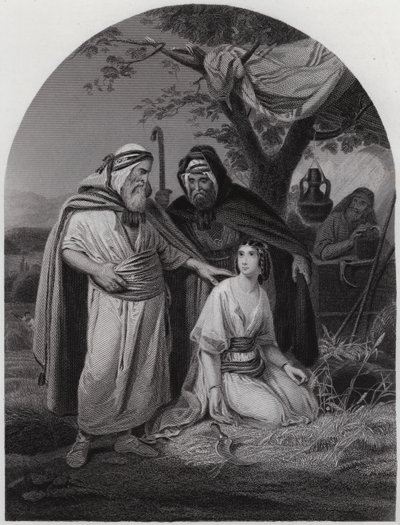Boas und Ruth (Gravur) von Henri Frederic (after) Schopin