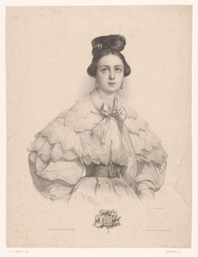 Junge Frau mit dem Buchstaben A von Henri Grevedon