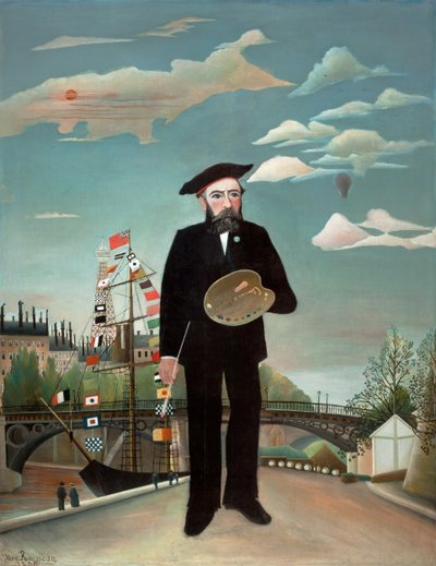 Ich selbst: Porträt-Landschaft von Henri J.F. 1844 1910 Rousseau