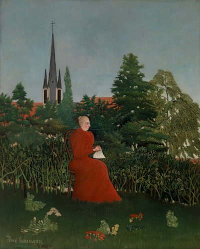 Frau in einer Landschaft, ca. 1899 von Henri J.F. 1844 1910 Rousseau
