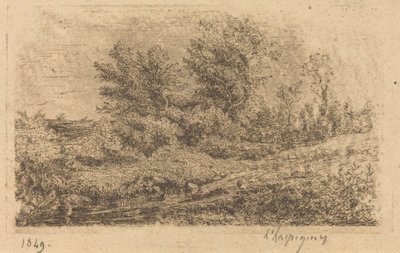 Baumgruppe am Fluss von Henri Joseph Harpignies