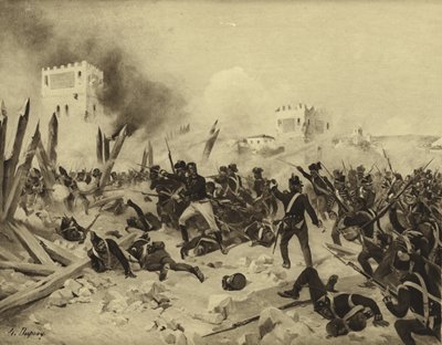 Schlacht von Badajoz, 1812 von Henri Louis Dupray
