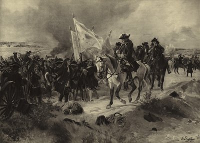 Schlacht bei Ramillies, 1706 (Gravur) von Henri Louis Dupray