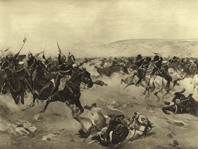 Der Angriff der schweren Brigade, Schlacht von Balaklawa, 1854 von Henri Louis Dupray