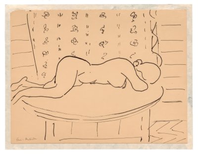 Weiblicher Akt liegend auf einem Tisch von Henri Matisse