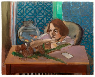 Frau vor einem Aquarium von Henri Matisse
