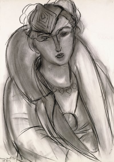 Lydia (Studie für Porträt in blauer Jacke) von Henri Matisse