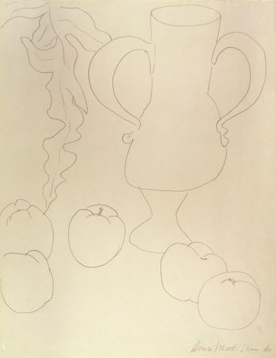 Stillleben mit Krug und Pfirsichen von Henri Matisse