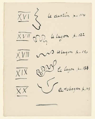 Tisch der Bilder 4. Aus "Jazz". S. 152 von Henri Matisse