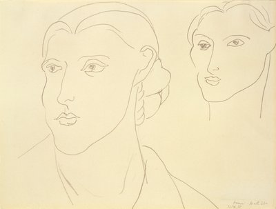 Zwei Studien eines Frauenkopfes von Henri Matisse