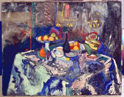 Vase, Flasche und Obst von Henri Matisse