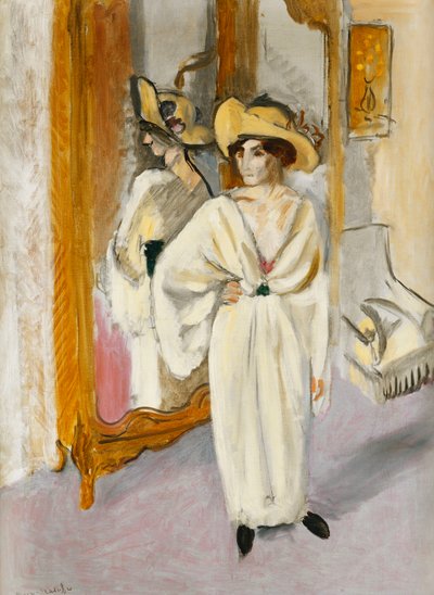 Frau in Weiß, ca. 1918-19 von Henri Matisse