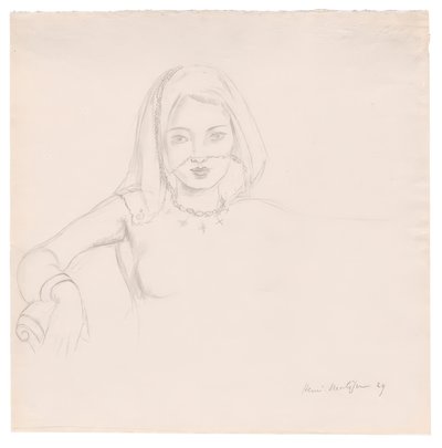 Junge Frau mit Schleier von Henri Matisse
