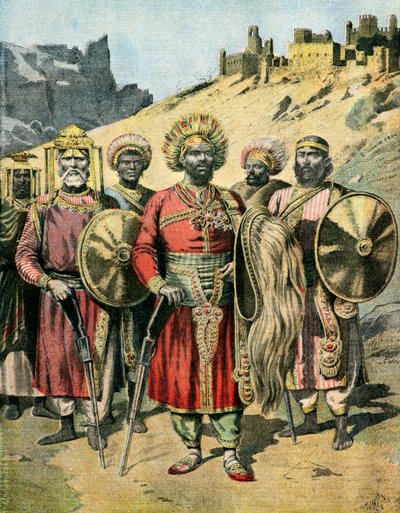 Porträt von Menelik II, 1895 (Illustration) von Henri Meyer
