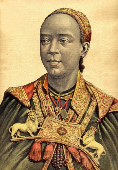Porträt der Kaiserin von Abessinien und Äthiopien Taitou (Taytu Betul) von Henri Meyer
