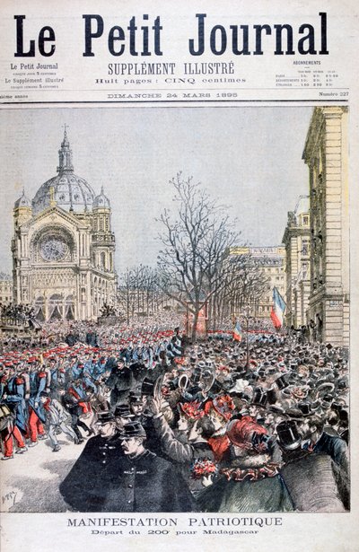Der Abmarsch der französischen Truppen nach Madagaskar, Paris, 1895 von Henri Meyer