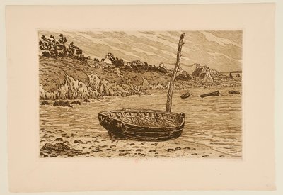 [Barke am Wasser, Loguivy?] von Henri Rivière