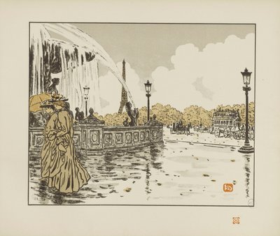 Von der Place de la Concorde [Die sechsunddreißig Ansichten des Eiffelturms] von Henri Rivière