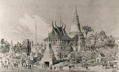 Der kambodschanische Palast am Trocadero, die Weltausstellung von 1900 von Henri Toussaint
