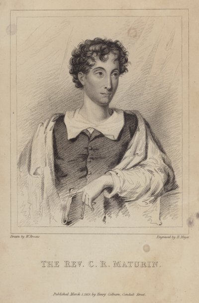 Charles Robert Maturin, irischer protestantischer Geistlicher, Romanautor und Dramatiker von Henri after Meyer