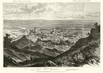 Rom vom Caelius-Hügel zur Zeit von Julius Caesar gesehen (Gravur) von Henri de (after) Montaut