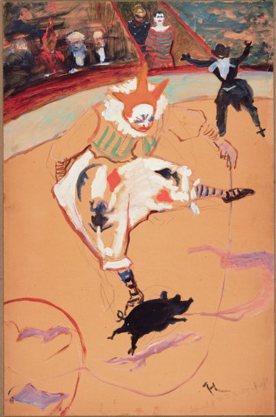 Im Zirkus Fernando: Medrano mit einem Ferkel von Henri de Toulouse-Lautrec