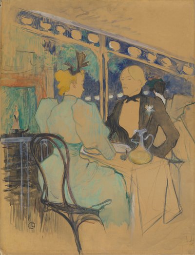 Modische Leute bei Les Ambassadeurs (Aux Ambassadeurs: Gens Chic) von Henri de Toulouse-Lautrec