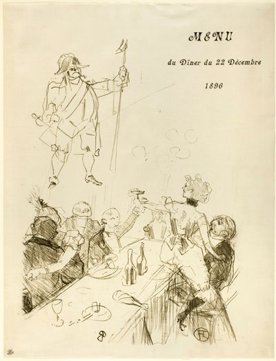 Le Suisse, Menü von Henri de Toulouse-Lautrec