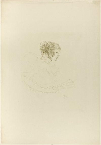 Luce Myrès, im Profil von Henri de Toulouse-Lautrec