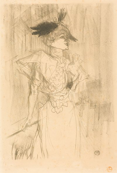 Mlle. Marcelle Lender, stehend von Henri de Toulouse-Lautrec