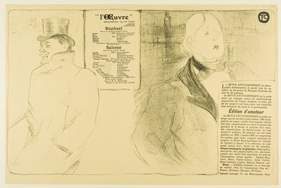Oscar Wilde und Romain Coolus—Programm für Raphaël und Salomé von Henri de Toulouse-Lautrec