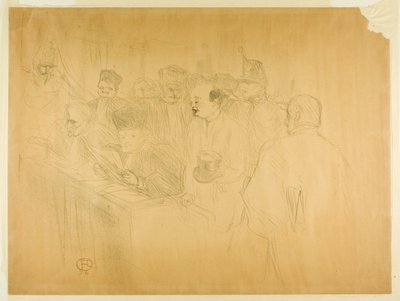 Der Arton-Prozess (dritte Tafel) von Henri de Toulouse-Lautrec