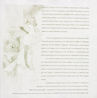 Yvette Guilbert - Französische Serie: Nr. 6 von Henri de Toulouse-Lautrec