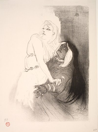 A la Renaissance, Sarah Bernhardt in Phèdre von Henri de Toulouse Lautrec