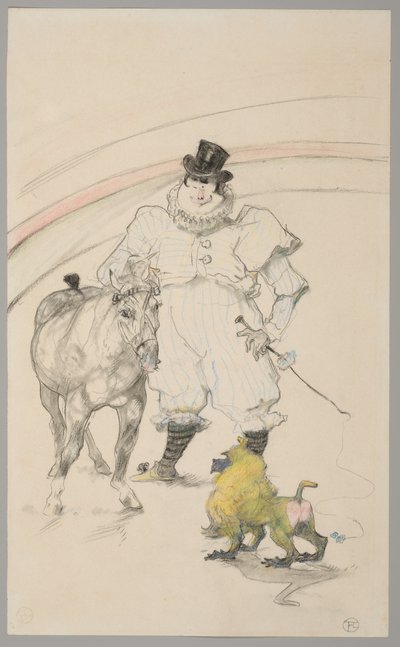 Im Zirkus: Dressiertes Pony und Pavian von Henri de Toulouse Lautrec