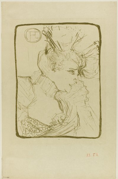 Büste von Mademoiselle Marcelle Lender von Henri de Toulouse Lautrec