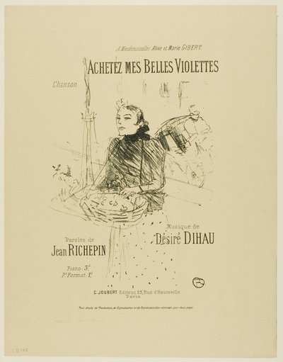 Kauf meine hübschen Veilchen, aus Mélodies de Désiré Dihau von Henri de Toulouse Lautrec